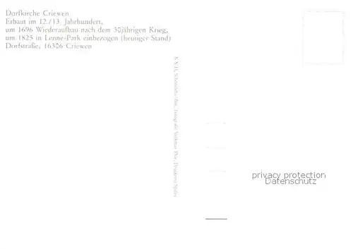 AK / Ansichtskarte Criewen Dorfkirche  Criewen