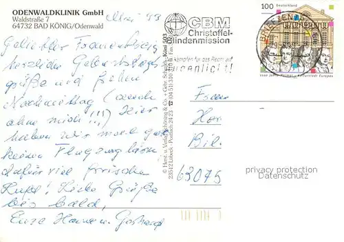 AK / Ansichtskarte Bad_Koenig_Odenwald Odenwaldklinik  Bad_Koenig_Odenwald