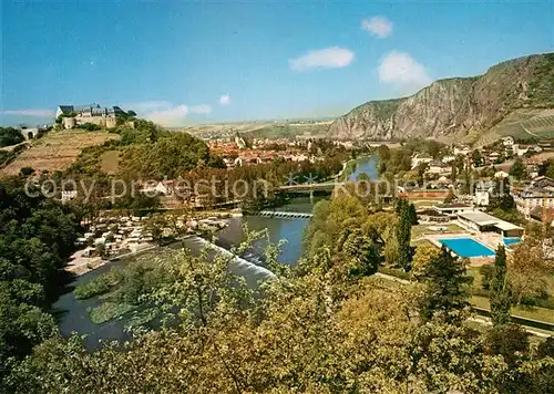 AK / Ansichtskarte Bad_Muenster_Stein_Ebernburg Thermalschwimmbad Rotenfels  Bad_Muenster