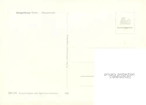 AK / Ansichtskarte Langenburg_Wuerttemberg Hauptstrasse Langenburg Wuerttemberg