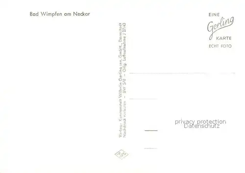 AK / Ansichtskarte Bad_Wimpfen Fliegeraufnahme Bad_Wimpfen