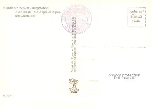 AK / Ansichtskarte Oberstdorf Nebelhorn Bergstation  Oberstdorf