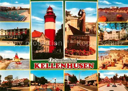 AK / Ansichtskarte Kellenhusen_Ostseebad Leuchtturm Strand Freibad  Kellenhusen_Ostseebad