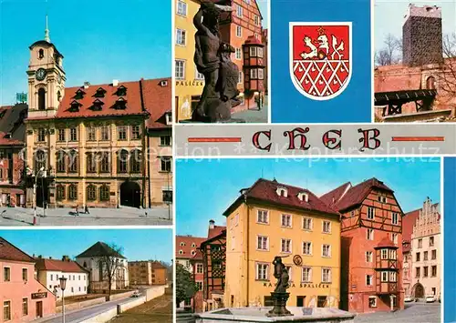 AK / Ansichtskarte Cheb Historische Stadt Rathaus Denkmal Brunnen  Cheb