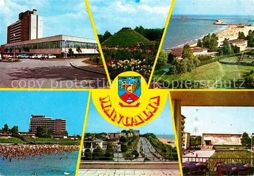 AK / Ansichtskarte Mangalia Bahnhof Strand Stadtansichten Mangalia