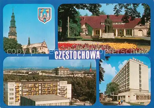 AK / Ansichtskarte Czestochowa_Schlesien Kirche Hotel  Patria Park Czestochowa_Schlesien