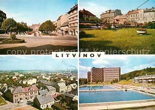 AK / Ansichtskarte Litvinov Schwimmbad Hotelanlage Park Stadtansichten Litvinov