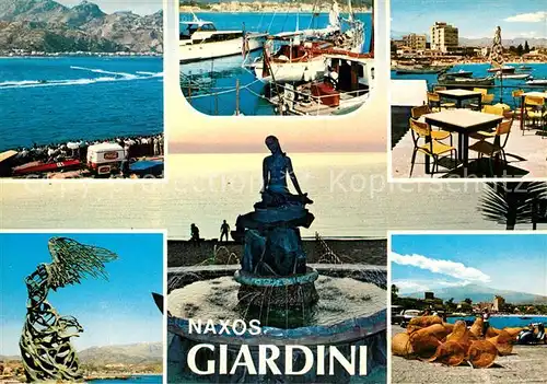 AK / Ansichtskarte Naxos Giardini Hafen Denkmaeler  Naxos