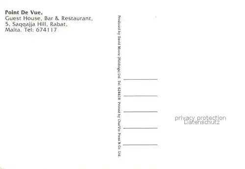 AK / Ansichtskarte Rabat_Malta Point de Vue Pension Bar Restaurant Rabat Malta