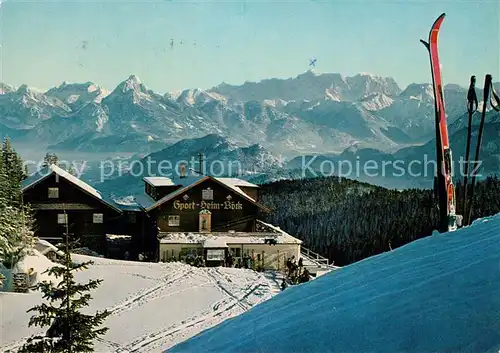 AK / Ansichtskarte Nesselwang Sportheim Boeck Eselsberg Saeuling Zugspitze Nesselwang