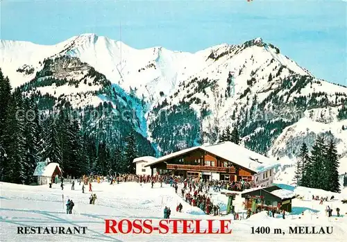 AK / Ansichtskarte Mellau_Vorarlberg Restaurant Ross Stelle Winter Mellau_Vorarlberg