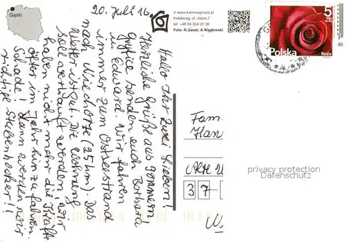 AK / Ansichtskarte Kolobrzeg_Polen Turm Campingplatz Strand Abendstimmung Landkarte Kolobrzeg_Polen