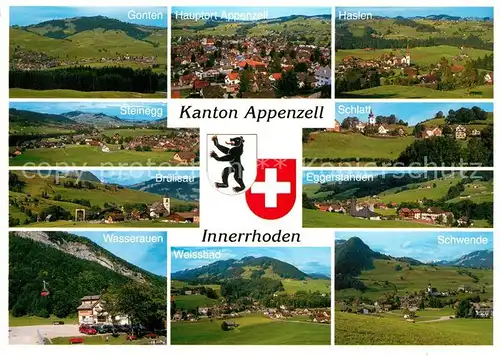 AK / Ansichtskarte Appenzell_IR Innerrhoden Gonten Haslen Steinegg Eggerstanden Schlatt Appenzell IR