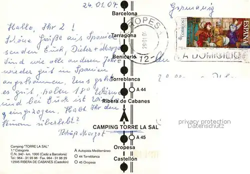 AK / Ansichtskarte Ribera_de_Cabanes Camping Torre la Sal Ribera_de_Cabanes