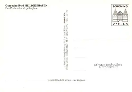 AK / Ansichtskarte Heiligenhafen_Ostseebad Bad an der Vogelfluglinie Platz Hafen Fliegeraufnahme Heiligenhafen_Ostseebad