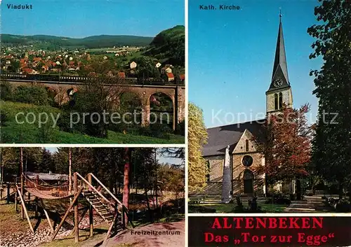 AK / Ansichtskarte Altenbeken Tor zur Egge Viadukt Freizeitzentrum Kirche Altenbeken