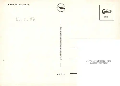 AK / Ansichtskarte Ankum Blick zur Kirche Ankum