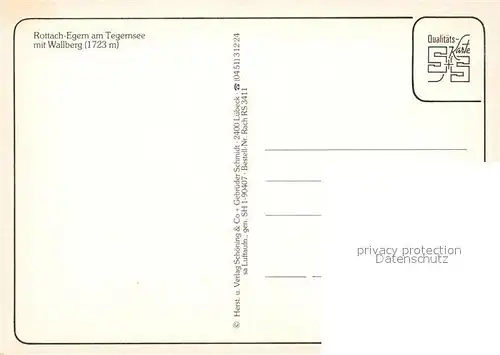 AK / Ansichtskarte Rottach Egern am Tegernsee mit Wallberg Mangfallgebirge Fliegeraufnahme Rottach Egern