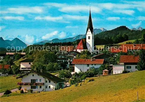 AK / Ansichtskarte Toerwang Ortsansicht mit Kirche Blick zum Wendelstein Mangfallgebirge Toerwang