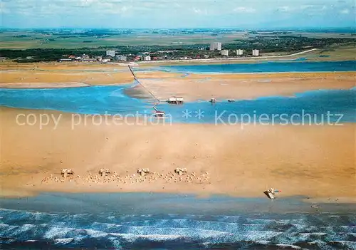 AK / Ansichtskarte St_Peter Ording Nordseeheilbad Schwefelbad Fliegeraufnahme St_Peter Ording