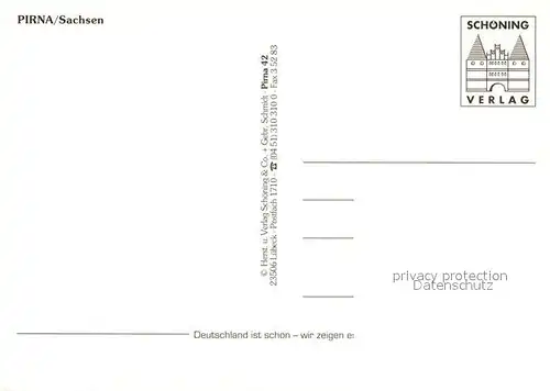 AK / Ansichtskarte Pirna Partie an der Elbe Marktplatz Springbrunnen Innenstadt Pirna