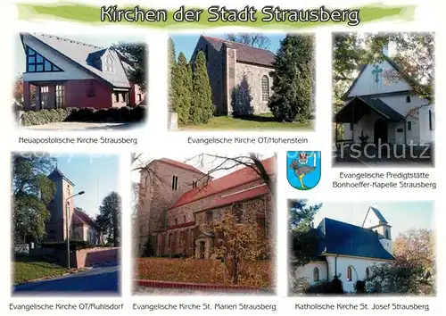 AK / Ansichtskarte Strausberg_Brandenburg Kirchen der Stadt Strausberg Brandenburg