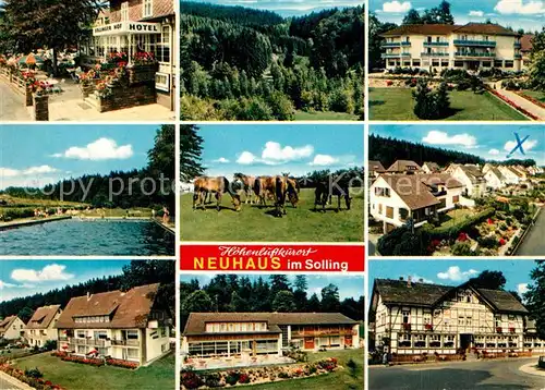 AK / Ansichtskarte Neuhaus_Solling Hotel Restaurant Wohnsiedlung Pferdekoppel Wald Neuhaus Solling