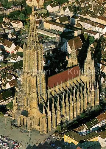 AK / Ansichtskarte Ulm_Donau Ulmer Muenster Fliegeraufnahme Ulm_Donau