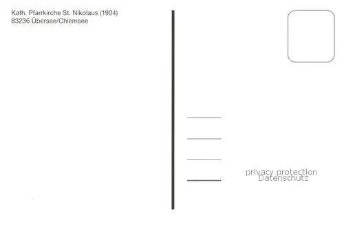 AK / Ansichtskarte uebersee Kath Pfarrkirche St Nikolaus uebersee