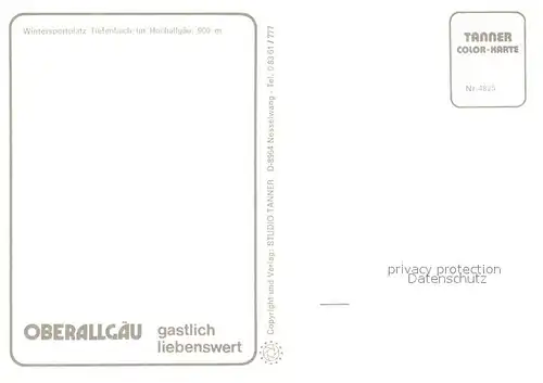 AK / Ansichtskarte Tiefenbach_Obermaiselstein Kirche Tiefenbach