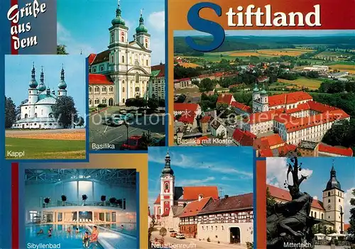 AK / Ansichtskarte Stiftland_Oberpfalz Kappl Basilika Kloster Sibyllenbad Neualbenreuth Mitterteich 