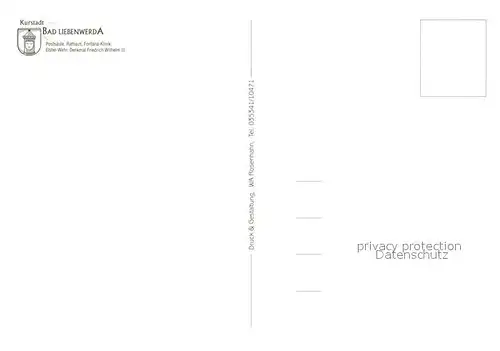 AK / Ansichtskarte Bad_Liebenwerda Postsaeule Rathaus Fontana Klinik Elsterwehr Denkmal Friedrich Wilhelm III Bad_Liebenwerda