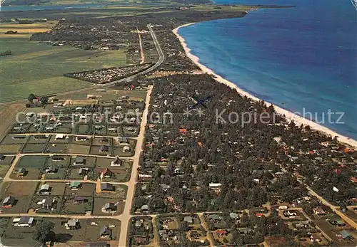AK / Ansichtskarte Aarhus Fliegeraufnahme Strand Saxild Aarhus