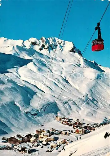 AK / Ansichtskarte Zuers_Arlberg Skicenter Seilbahn Winter Zuers Arlberg