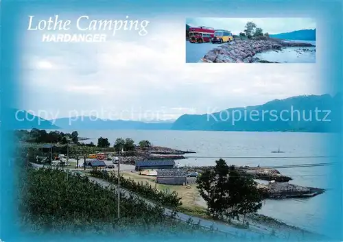 AK / Ansichtskarte Hardanger Lothe Camping Badeplass Hardangerfjorden Hardanger