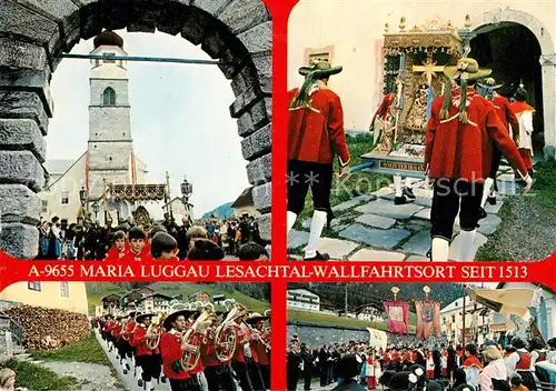 AK / Ansichtskarte Maria Luggau Wallfahrtsort Musikkapelle Prozession Maria Luggau
