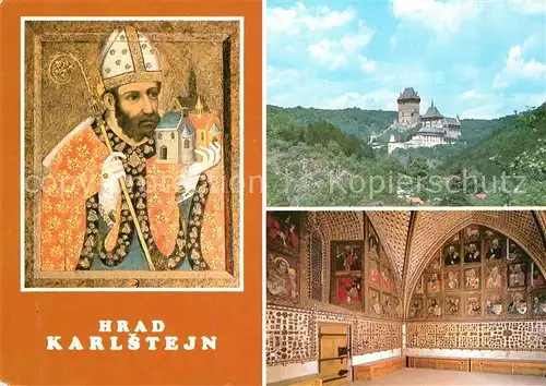 AK / Ansichtskarte Hrad_Karlstejn Burg Goticky hrad zalozany Karlem IV Hrad_Karlstejn