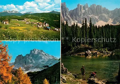 AK / Ansichtskarte Deutschnofen_Nova_Ponente Latemar Corno Bianco Weisshorn Lago di Carezza Karersee  Deutschnofen_Nova_Ponente