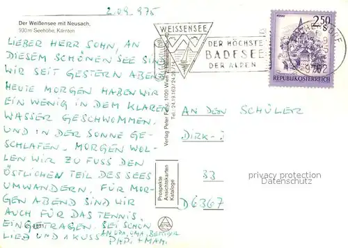 AK / Ansichtskarte Neusach Weissensee  Neusach