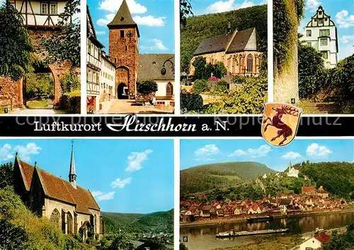 AK / Ansichtskarte Hirschhorn_Neckar Burg Eresheimer Kapelle Klosterkirche  Hirschhorn Neckar
