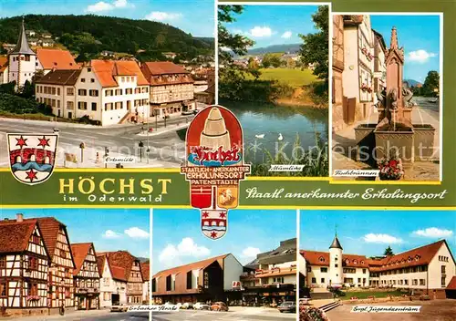 AK / Ansichtskarte Hoechst_Odenwald Erbacher Strasse Jugendzentrum Fischbrunnen Muemling  Hoechst_Odenwald