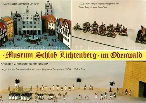 AK / Ansichtskarte Fischbachtal_Odenwald Museum Schloss Lichtenberg Zug vom Feldartillerie Regiment Nr. 1  Fischbachtal Odenwald