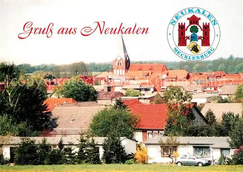 AK / Ansichtskarte Neukalen Ortsansicht mit Kirche Wappen Neukalen