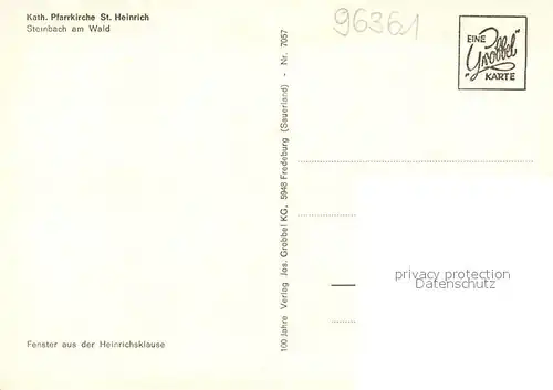 AK / Ansichtskarte Steinbach_Wurmannsquick Kath Pfarrkirche St Heinrich Steinbach Wurmannsquick