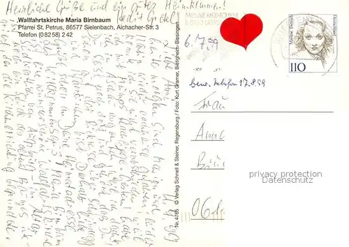AK / Ansichtskarte Sielenbach Wallfahrtskirche Maria Birnbaum Sielenbach