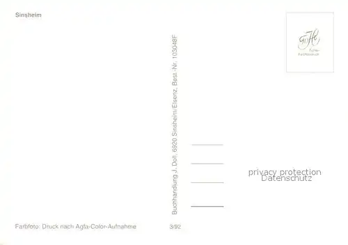 AK / Ansichtskarte Sinsheim_Elsenz Orts und Teilansichten Sinsheim Elsenz