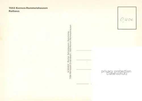 AK / Ansichtskarte Rommelshausen Rathaus Rommelshausen