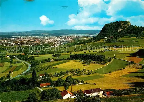 AK / Ansichtskarte Singen_Hohentwiel Panorama mit Burg Hohentwiel  Singen Hohentwiel
