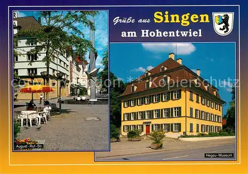 AK / Ansichtskarte Singen_Hohentwiel August Ruf Strasse Hegau Museum Singen Hohentwiel