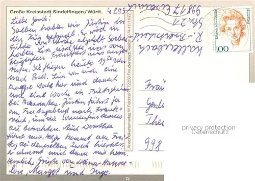 AK / Ansichtskarte Sindelfingen Fachwerkhaeuser Altes Rathaus Marktplatz Brunnen Sindelfingen